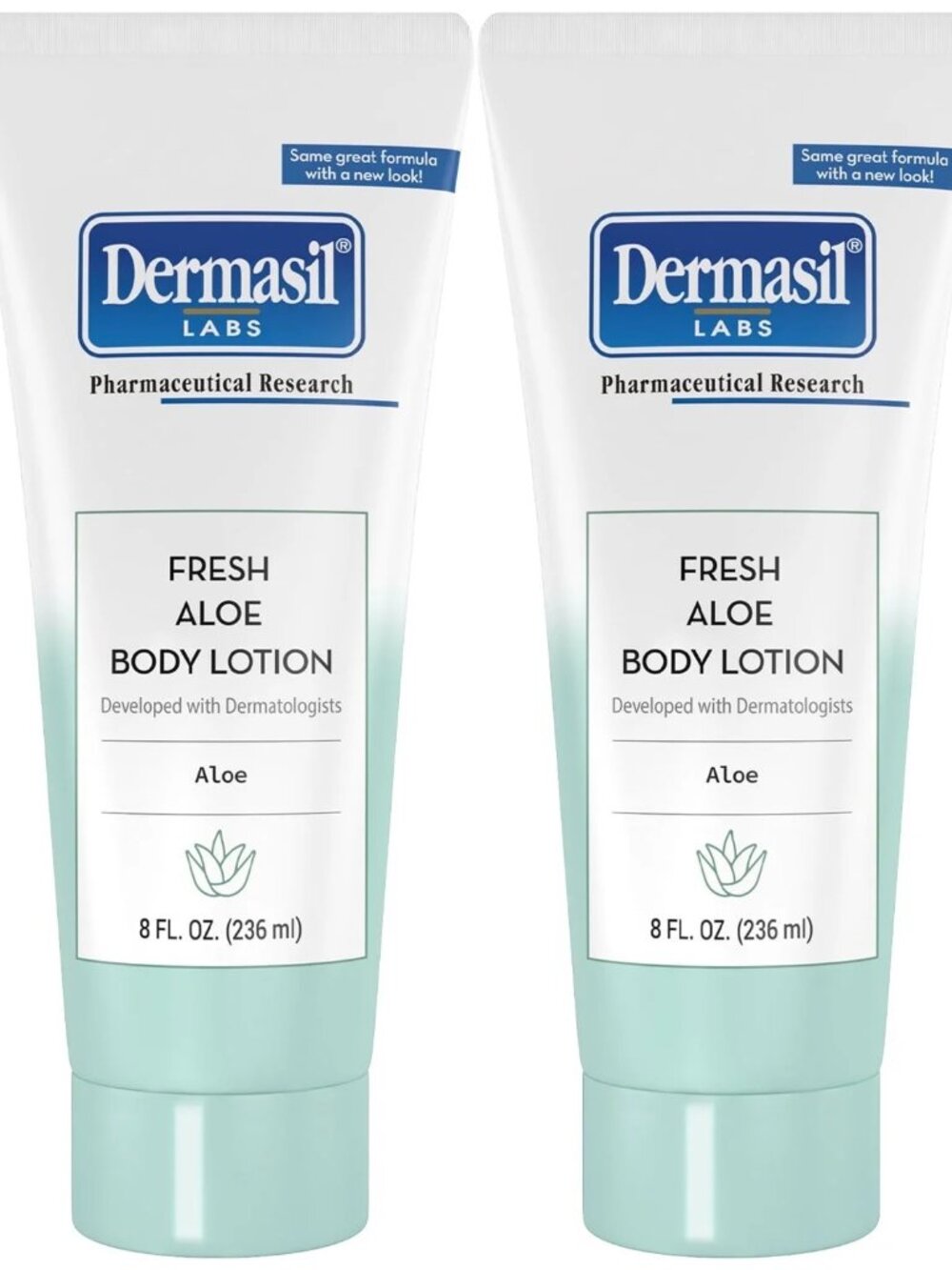 New/Sealed Dermasil Fresh Aloe Body Lotion 2-Pack 8 oz. each